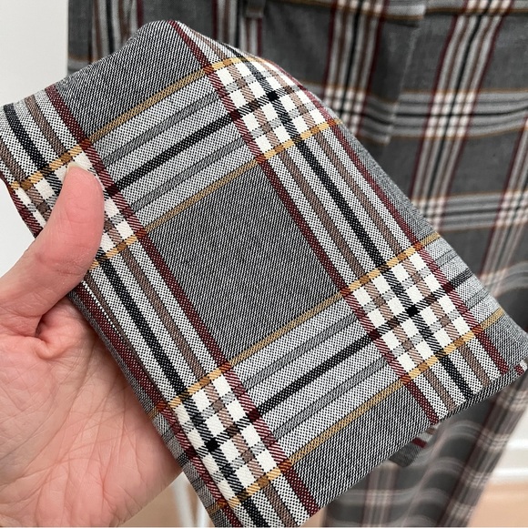 J Crew high rise plaid Peyton pant 8 cropped wide leg trouser preppy academia - Picture 3 of 12